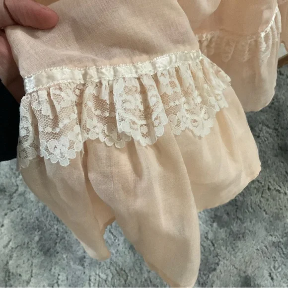 RARE Vintage Gunne Sax Full Skirt Boho Long Lace Up Corset Ruffled Maxi Dress - Picture 7 of 14